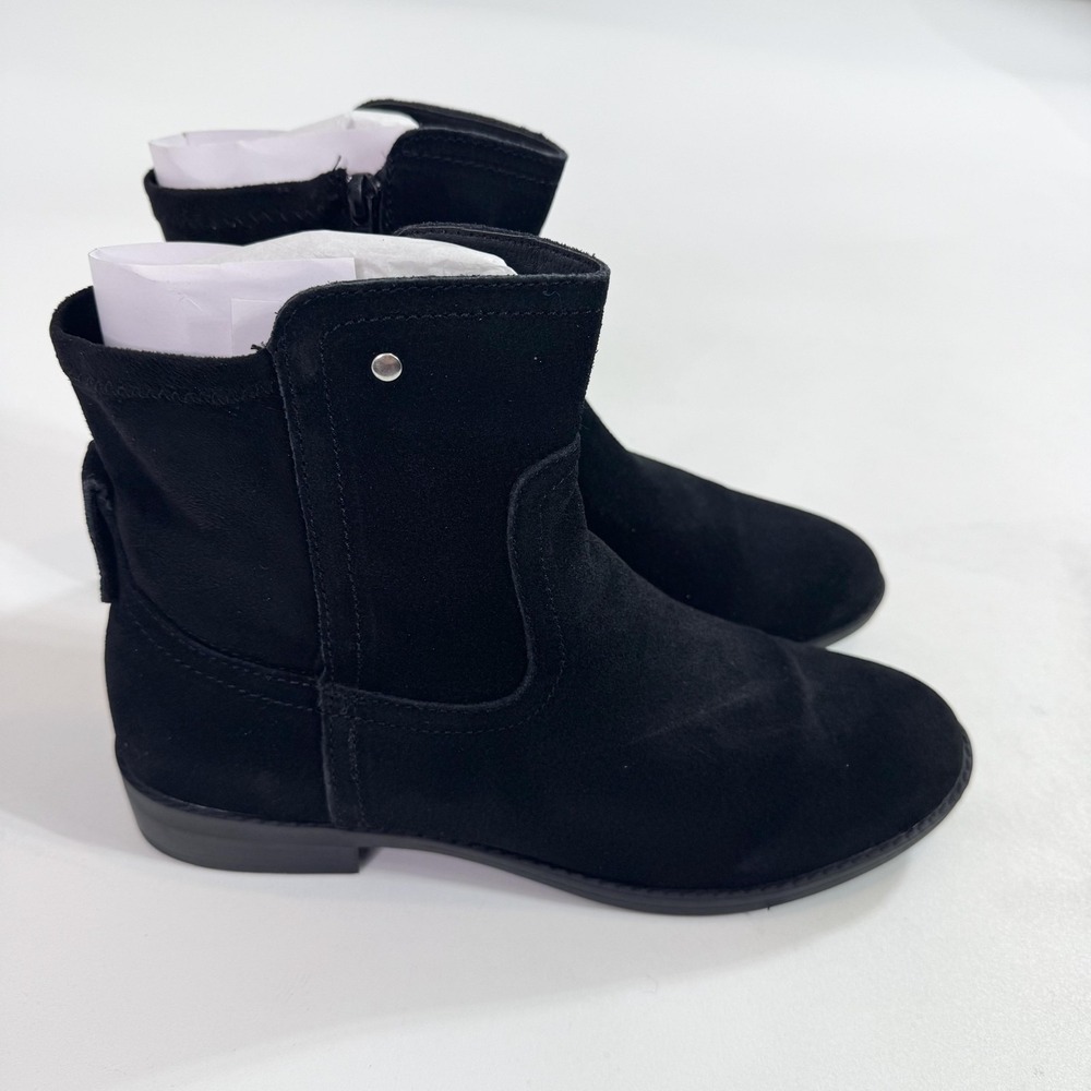 Very Volatile Boots Womens Size 7.5 Black Lanyon Suede Ankle Booties Side Zip